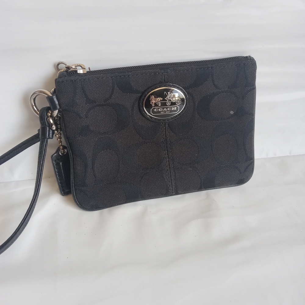 Coach Black Wristlet Bag